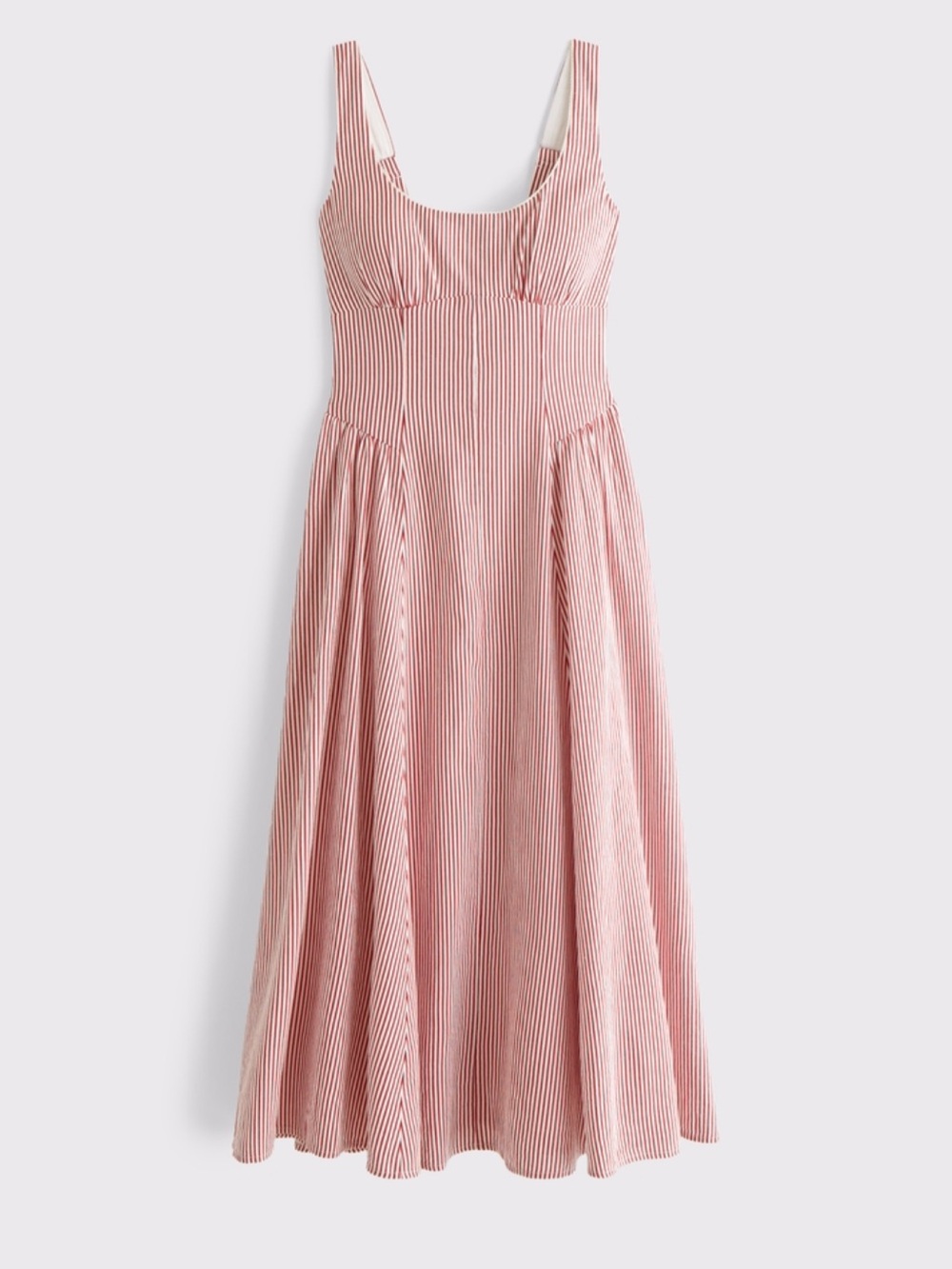 Linen Blend A&F Dylan Bra Free Midi Dress